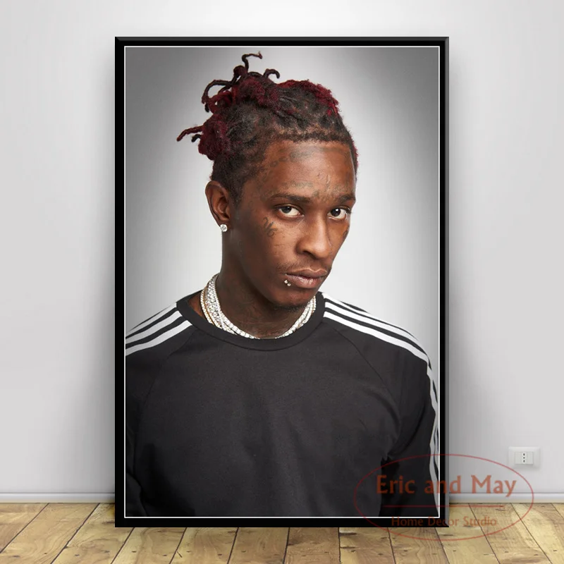 Художественные постеры и принты Young Thug в стиле хип-хоп рэп музыка певец на холсте