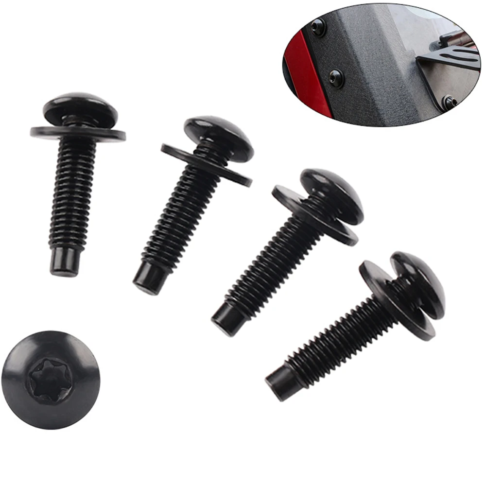 

​4pcs For Jeep Wrangler Soft Top Screws Holds Roll Bar Brackets to Soft Top Frame Bow Ends 2007 to 2018
