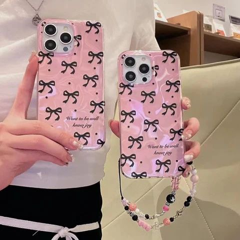 Чехол с бантом и бабочкой для Redmi Note 14 13 Pro Plus 12 11 10 9 Pro 10s 9s 12s 11s Xiaomi Redmi 14C 13C 12 13 4G 5G Чехол для телефона