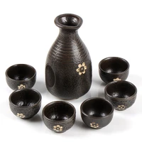 retro ceramic wineware sake pot set warm wine pot wine cup commercial and domestic wineware
