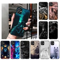 luxury snow wolf moon soft black phone case for iphone 13 12 pro xs max x xr 7 8 6 6s plus 12 13 mini 11 pro max se 2020 cover