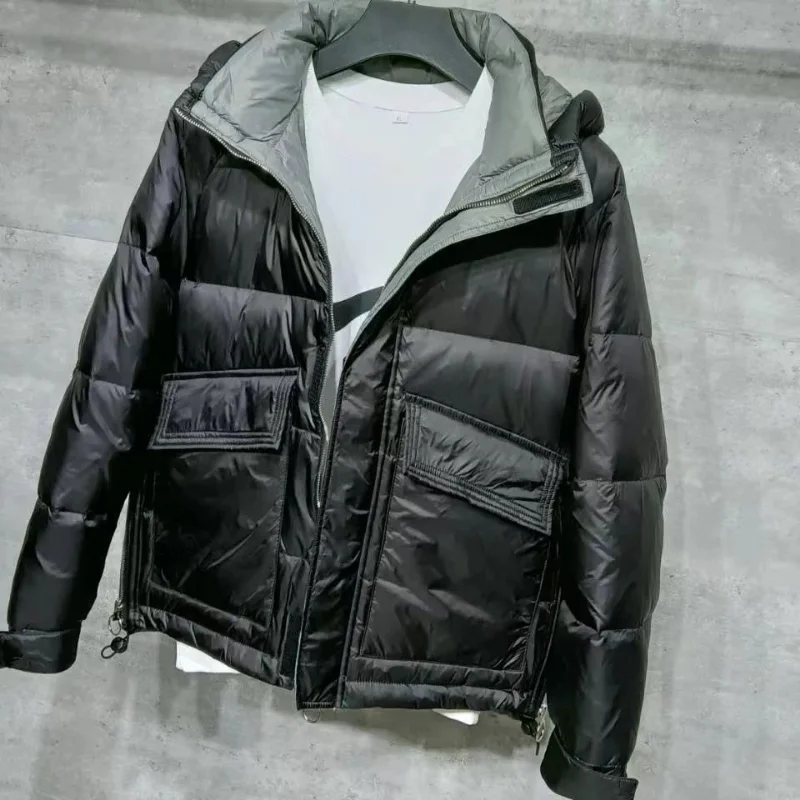 Winter Hooded Jacket Men Parkas Warm Long Sleeve Thick Coat Zipper Outerwear Puffer Korean Fashion Coats