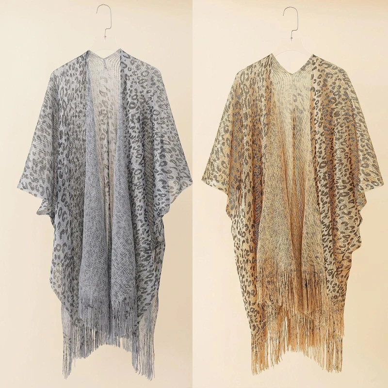 

Women Swimsuit Cover Ups with Loose Sleeve Bikini Tassel Shawl Beach Dress Robe Beachwear Shawl Beachwear Cover-ups