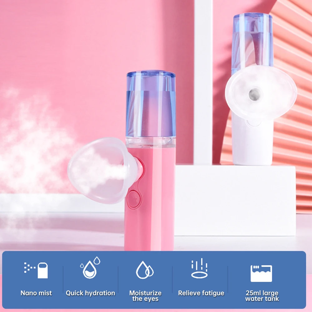 

Eye Care Nano Sprayer Moisturizing Water Mist Steam Steamer Rechargeable Eye Wash Beauty Skin Face Steam Machine Sprayer