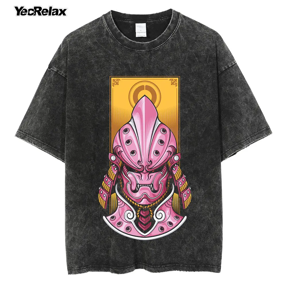 

Футболка мужская оверсайз в стиле хип-хоп с принтом из японского аниме