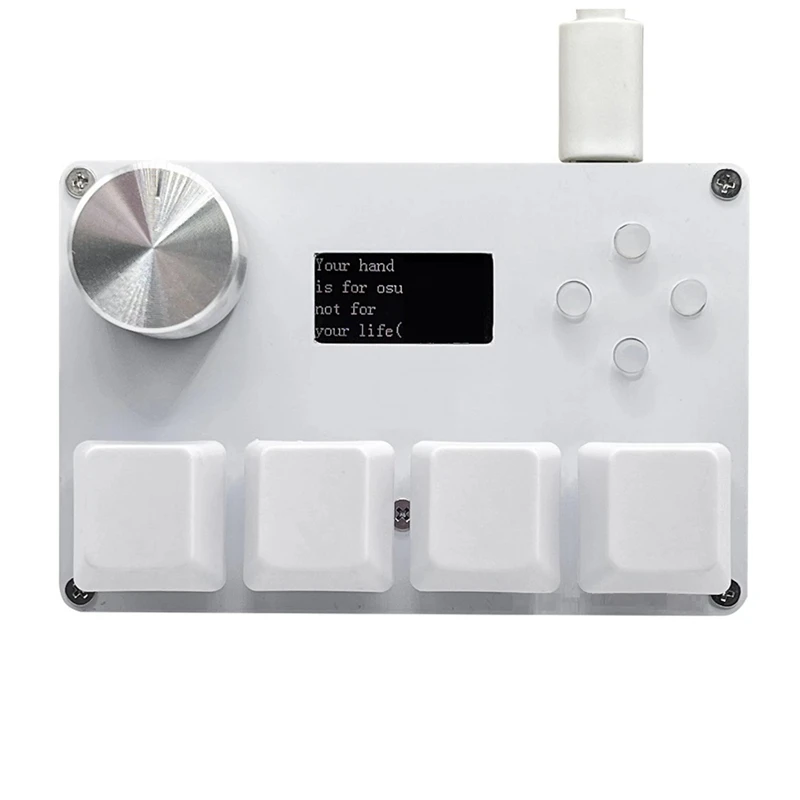 4 Key Mini Sayodevice O3C++ OSU Customized Gaming Keyboard Magnetic Pink Switch Knob Screen Copy Shotcut