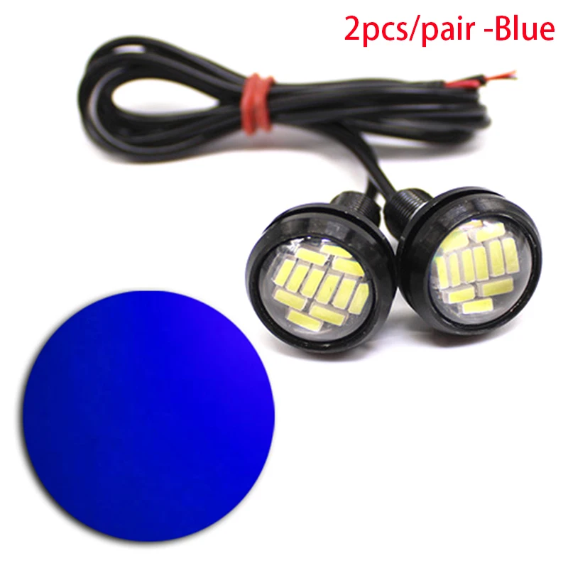 

2PCS Eagle Eye LED 23mm 4014 12SMD Car Daytime Running Backup Turn Signal Lights Auto License Plate Lamps