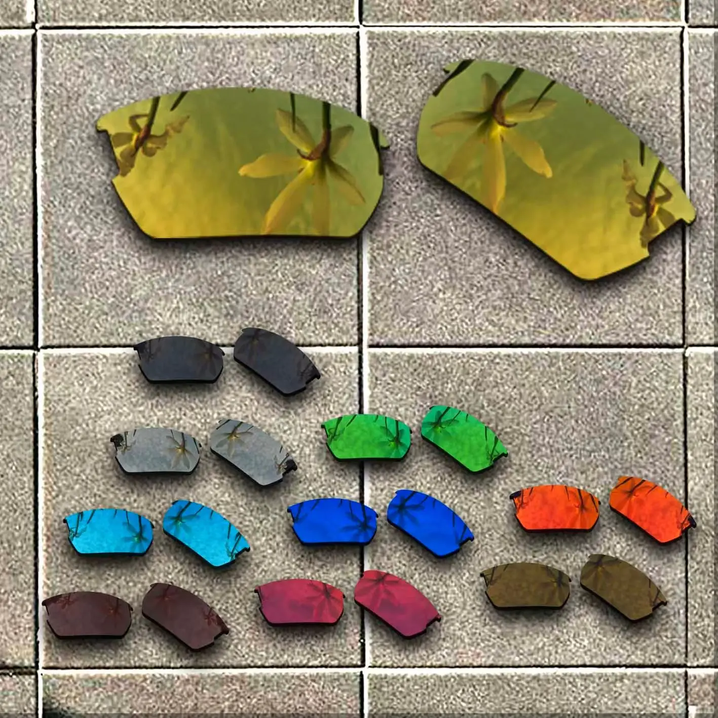 24K Золотые поляризованные заменяемые линзы для оправы Wiley X Valor 100% Защита от УФ-излучения Хорошая посадка.