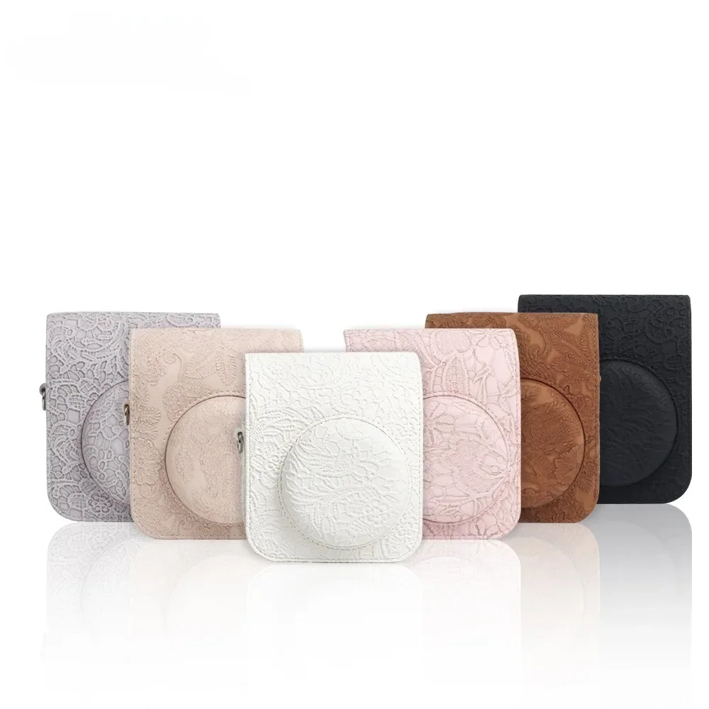 Резная винтажная сумка для камеры Fujifilm Instax Mini 12 с рельефным кружевным Ретро