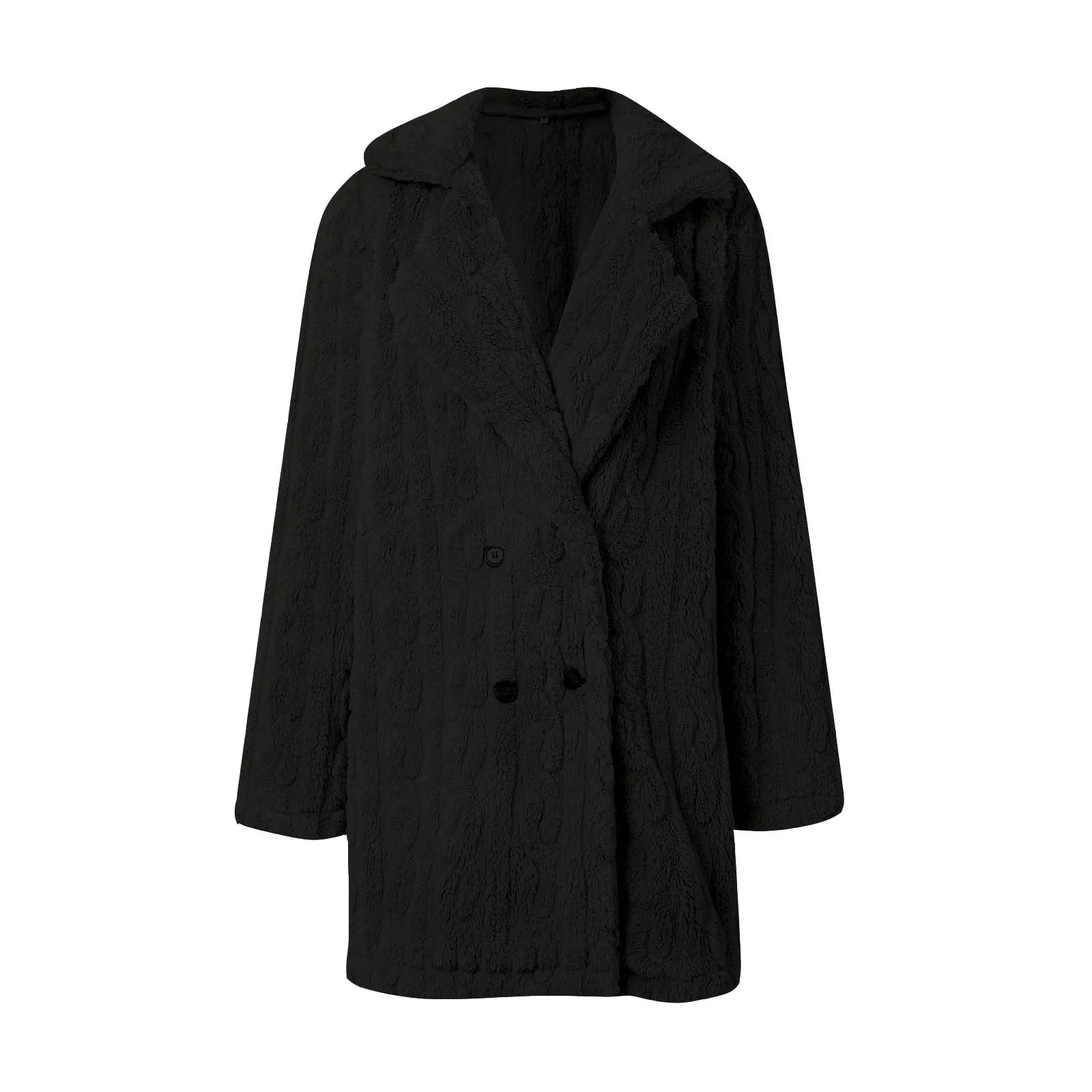 Осень-зима 2023 теплые флисовые пальто средней длины элегантные женские свободные