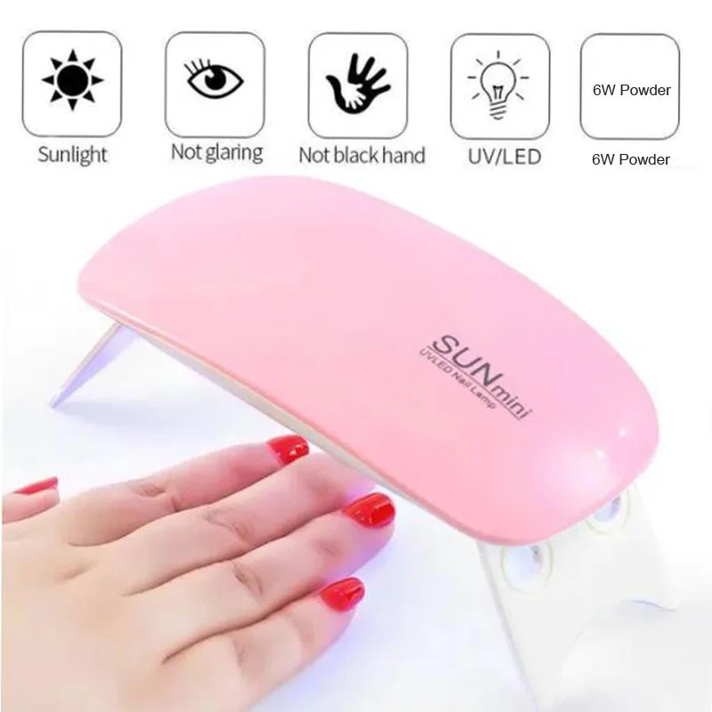 

6W Nail Lamp UV Lamp Nail Dryer for UV LED Gel Portable Mouse Nail Lamp Mini Phototherapy Machine USB Baking Lamp USB interface