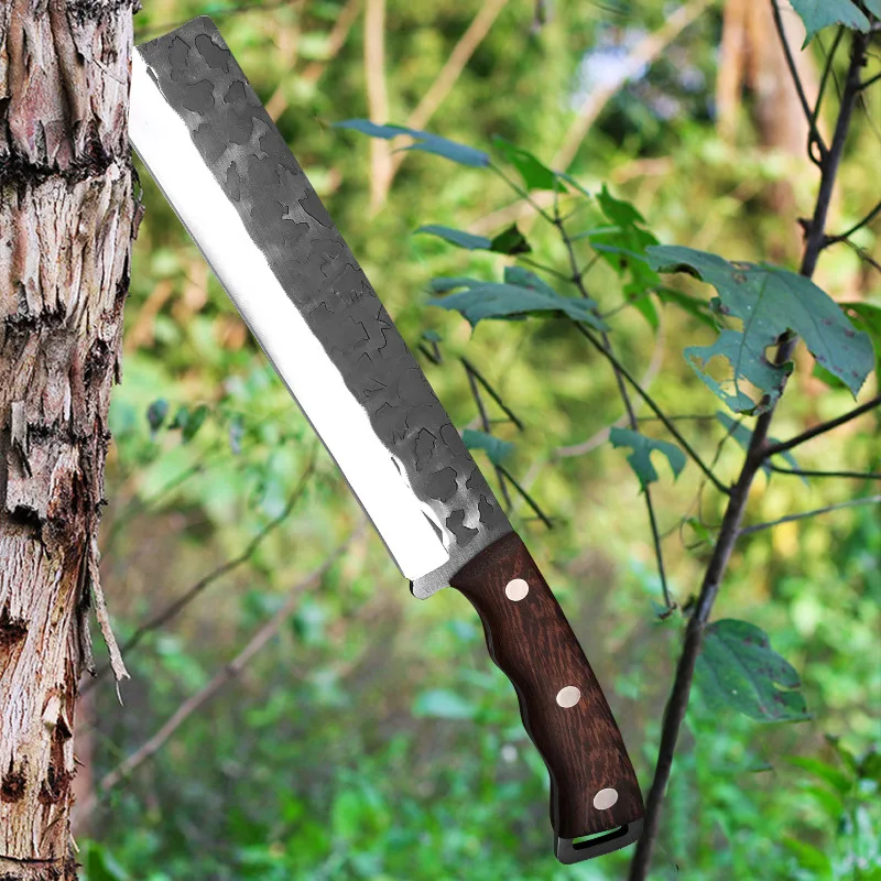 

8.5 Inch Wood Chopper Knife Cleaver Machete Hatchet Longquan Kitchen Knives Bone Meat Poultry Tools Handmade Forged China Messer