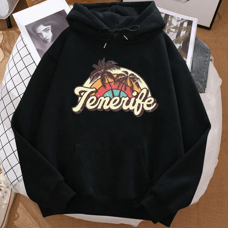 

Женские толстовки tenerife 2022, Женский пуловер в стиле хип-хоп