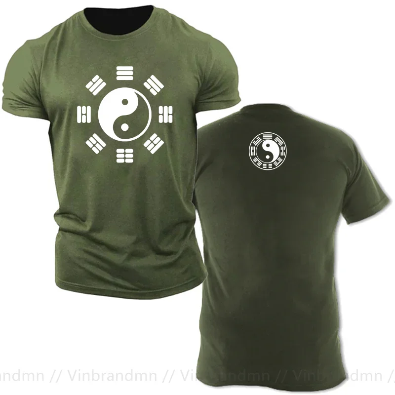 Тай Чи Футболка Для Мужчин Восемь Триграм Тайцзи Логотип Футболки Мужская