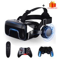 vr shinecon 10 0 casque helmet 3d glasses virtual reality headset for smartphone smart phone goggle game video viar binoculars