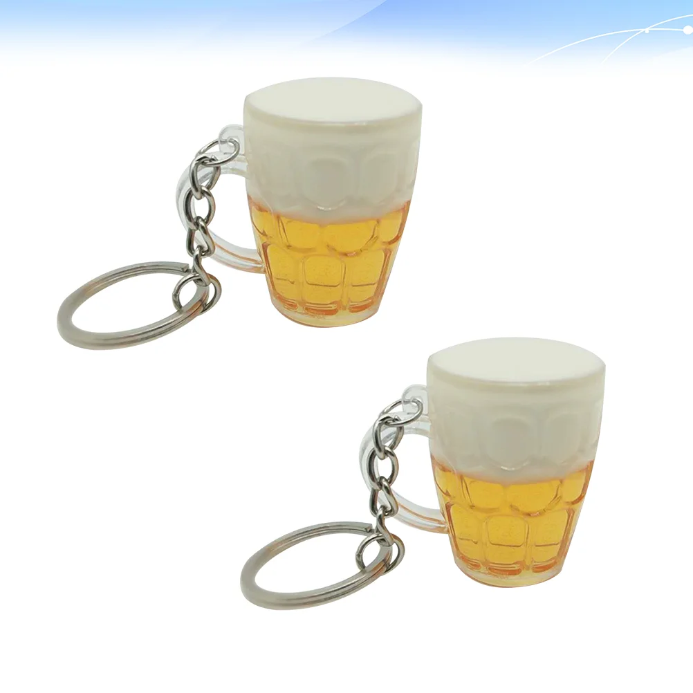

Keychain Beer Key Pendant Gift Mug Day Keyring Backpack Novelty Purse Keychains Gifts Ring Charms Car Creative Hanging St S