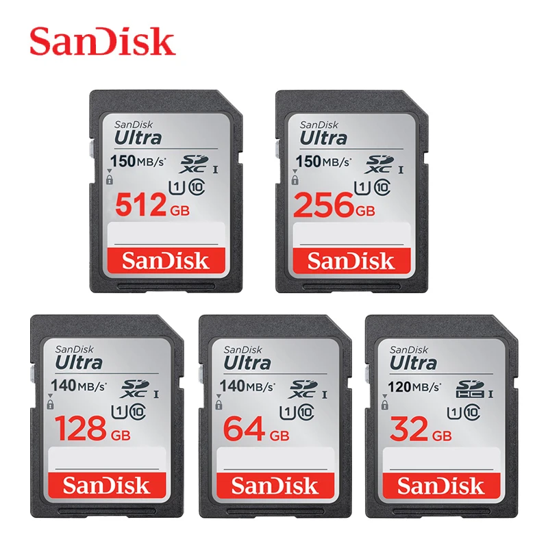 

SanDisk Memory Card 32GB Class10 64GB 128GB 256GB SD Card 512GB SDHC/SDXC cartao de memoria carte sd tarjeta For HD video Camera