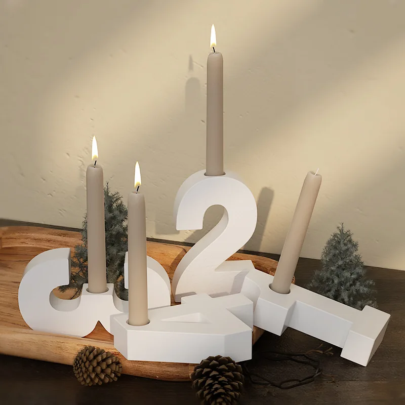 Silicone Mold Diy Crystal Epoxy Resin 1234 Digitals Gypsum Mould Romantic Candles Decor Making