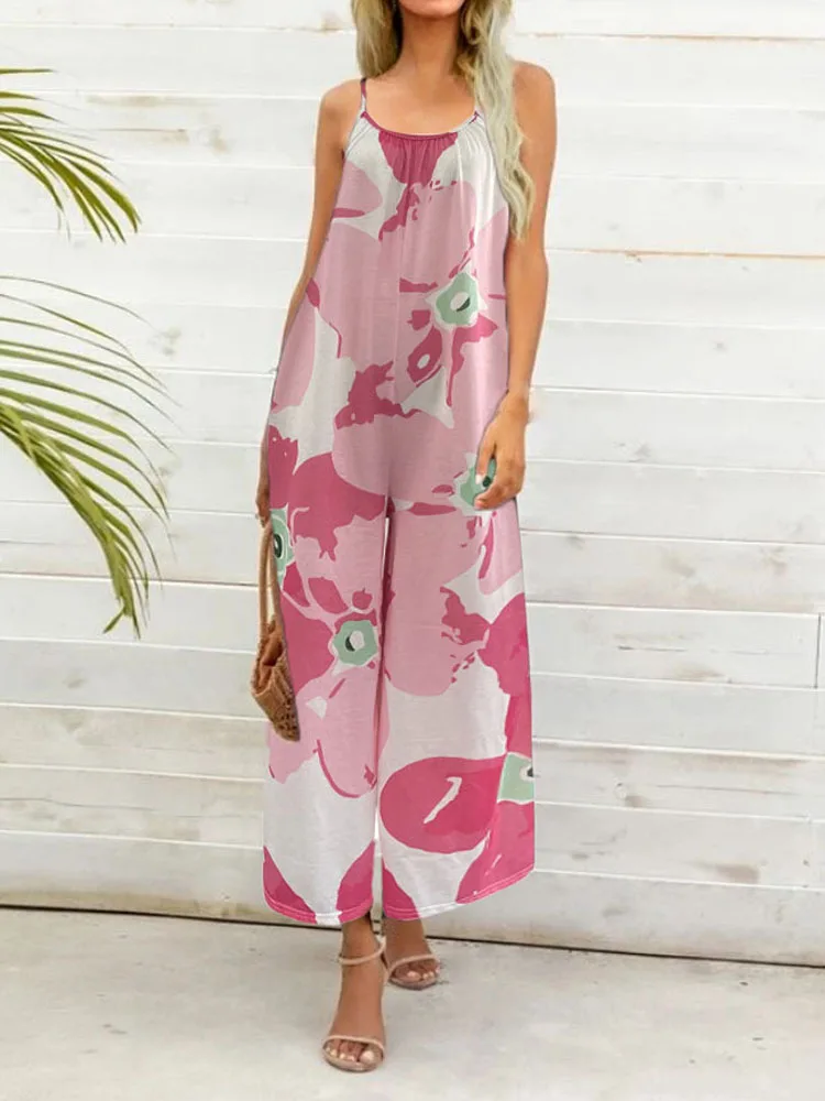 

Женский хлопковый комбинезон на бретельках, однотонный Повседневный Свободный комбинезон на бретельках с карманами в стиле ретро, лето 2023