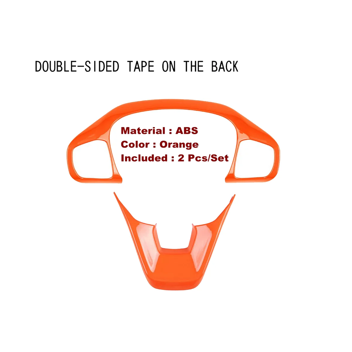 

For Ford Maverick 2022 2023 Orange Steering Wheel Panel Cover Trim Car Interior Frame Sticker Decorative Sequins