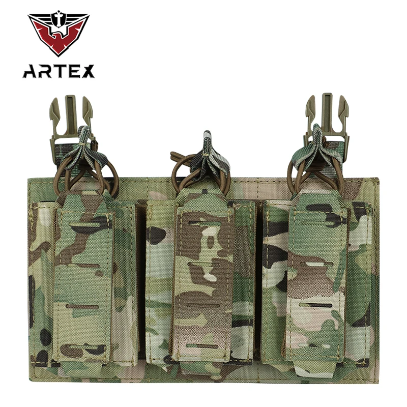 Фото Тактический жилет Artex, аксессуар на передней панели, модульная передняя панель с тройной атакой, универсальная двухслойная сумка с зажимом для оборудования №1