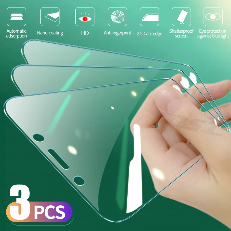 

3Pcs Tempered Glass For Xiaomi Mi 6 8 9 Lite Se Mi Mix 2 2S 3 6X Glass Protector For Xiaomi Mi A1 A3 A2 Lite Play Note 3 Glass