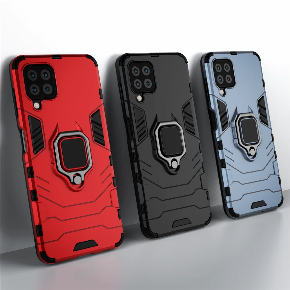 

Samsung A22 Coque Shockproof Armor Case For Galaxy A12 5G A82 M62 M12 A03S Ring Stand Phone Cover For Samsung Galaxy F12 F52 F62