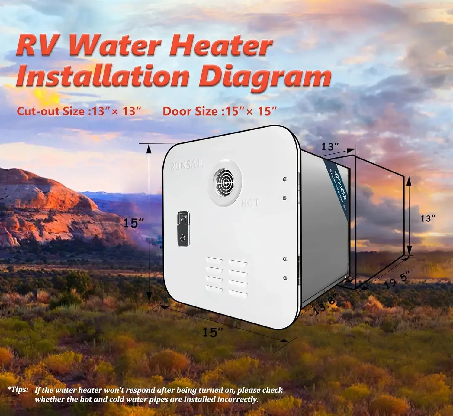 [Одернизированная версия] Безрезервуарный водонагреватель для автодома 65 000 БТЕ