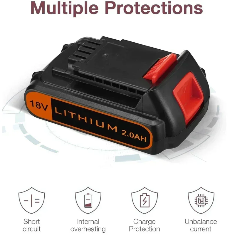 18 В 2 0 Ач 3 BL2018 замена аккумулятора Black & Decker 20 макс. литиевая батарея LBXR20 LB20 LBX20 LST220