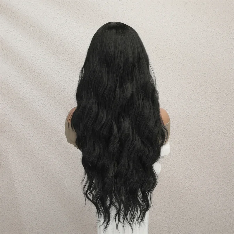 oneNonly синтетические парики хорошего качества для женщин длинные волны черный