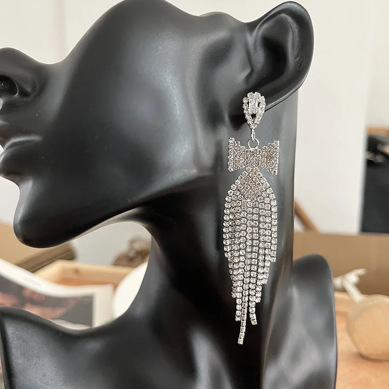Фото Новые блестящие стразы, Большая подвеска в виде бабочки, женская бижутерия, эффектные аксессуары для вечерние Ринок, A503 №2