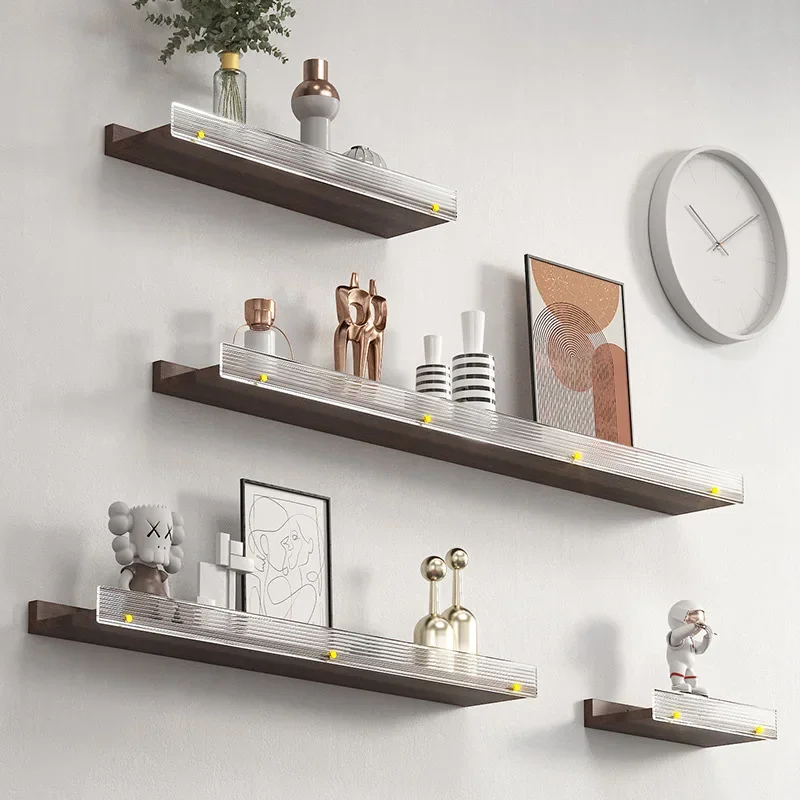 

Acrylic Wall Partition Shelf Living Room Study Display Shelf Water Corrugated Board Bedroom Wall Shelf Kitchen Accessories