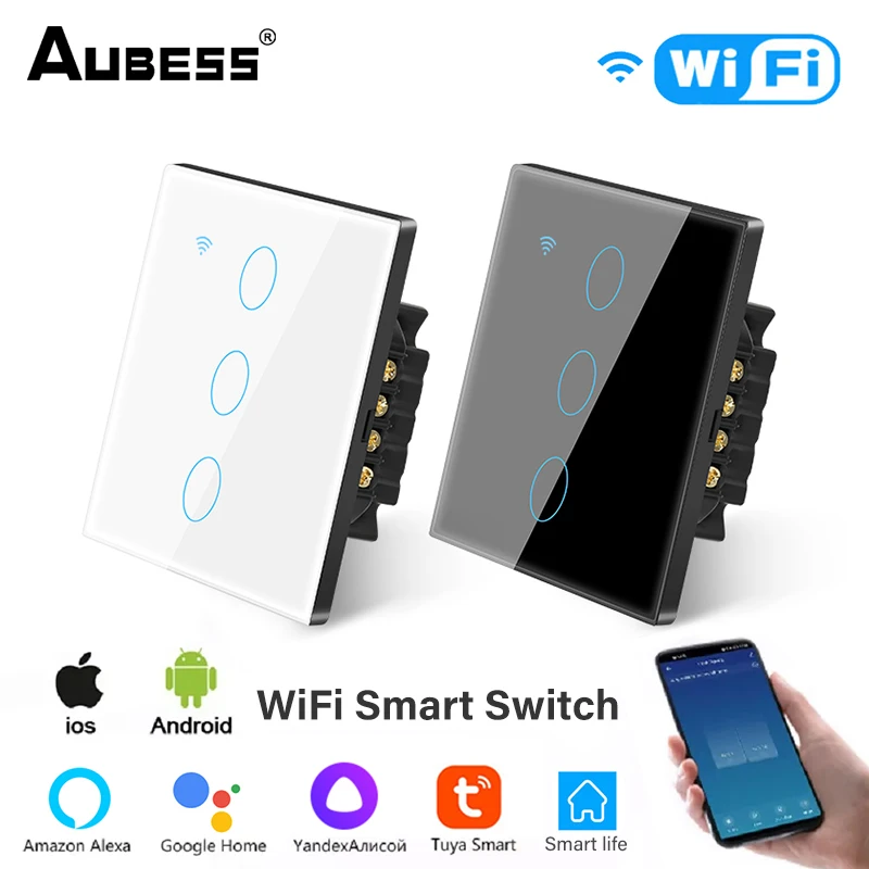 

Neutral Wire Switch App Control For Alexa And Google Home Light Wall Switch Smart Life App 1/2/3/4gang Automation Smart Home