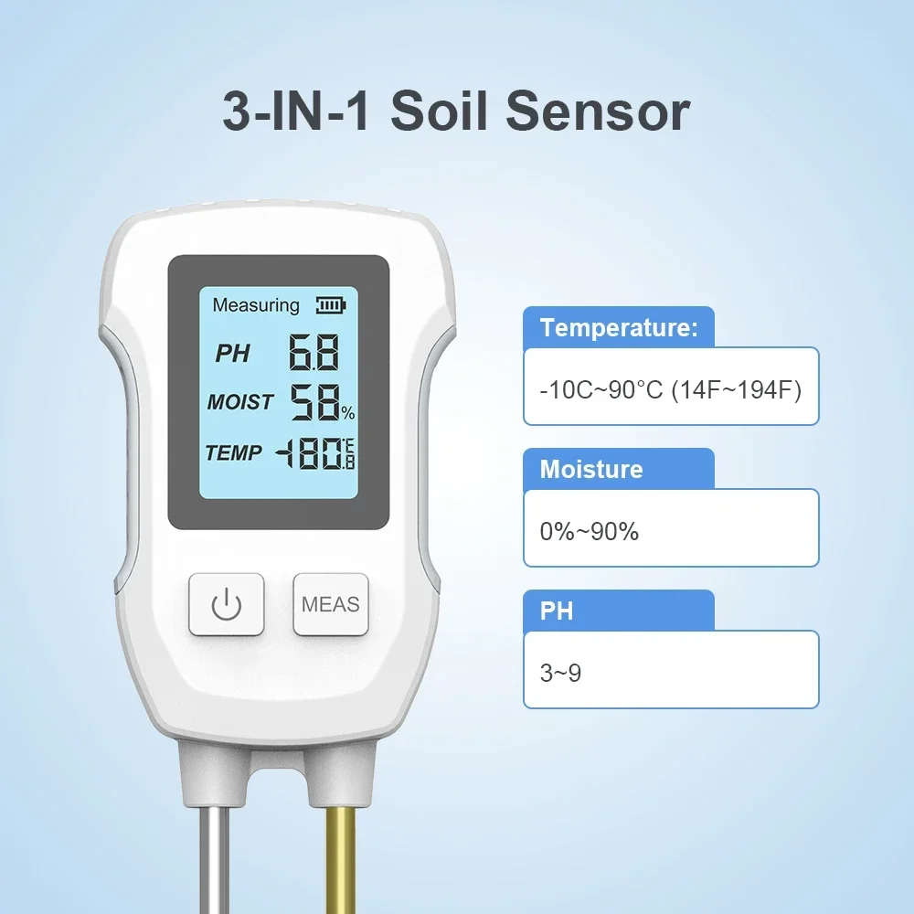 

Value Temperature Ambient Gardening Meter Potted Measuring Plant Plant 3in1 Humidity Tools PH Test Soil Cultivation Instrument