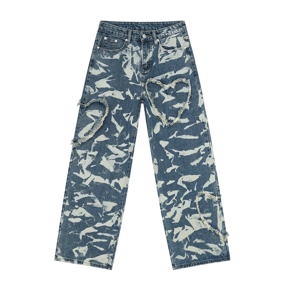 Мужские джинсовые брюки в стиле хип-хоп