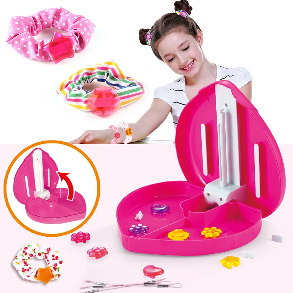 

Electronic Mini Simulated Kits Toys Handmade Hairwear Set DIY Headgear Weaving Machine Hair Band Dress up Girl