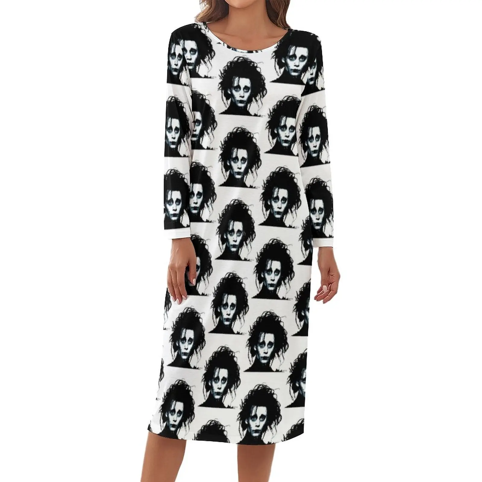 

Эдвард ножницы Пижама фильм U-образный вырез горячее платье Красивая жена одежда для сна с узорами