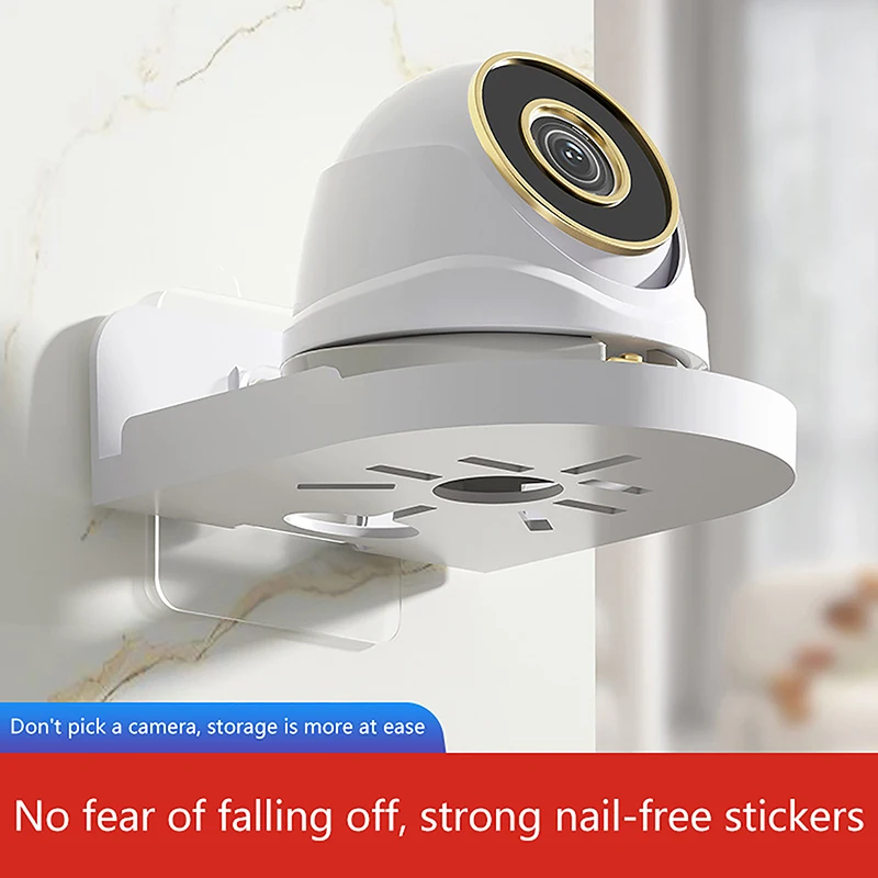 

1PC Punch-Free Security Surveillance Camera Stand New Traceless Wall-Mounted Bracket Home Self-Adhesive Drill-free Fixer