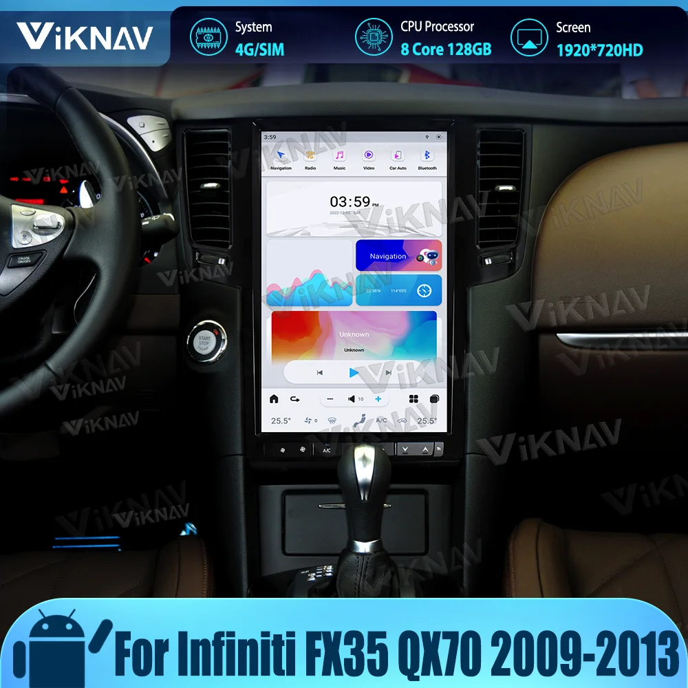 

Автомагнитола на Android 11,0 для Infiniti FX35 QX70 2009-2012 2013, автомобильный радиоприемник, беспроводной CarPlay, 8-ядерный, 14,4 дюймов, стерео, мультимедийный плеер