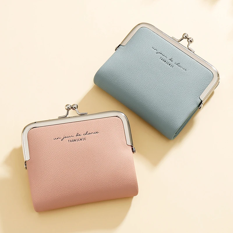 

Fashion Short Clutch Small Wallets PU Leather Women Coin Purses Ladies Simple Mini Card Holder Travel Wallet Carteras Para Mujer