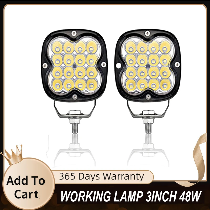 Светодиодсветильник световая балка 48 Вт Светодиодная балка 16 бара светильник фара для 4x4 Светодиодная балка для внедорожника вездехода трактора лодки грузовика экскаватора 12 В 24 в светильник