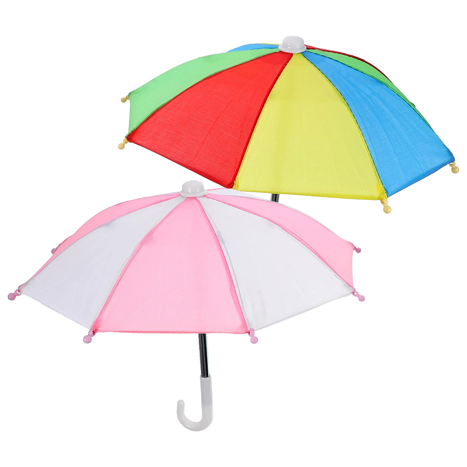 

2 Pcs Kids Accessories Girls Umbrella Landscape Adjustable Household Decorative Metal Children Toy Sunny