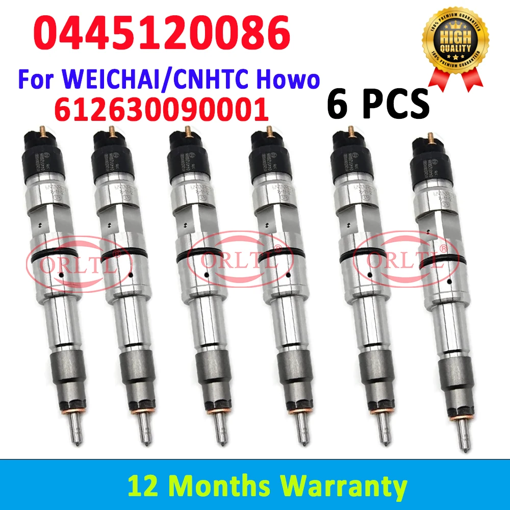 ORLTL 0445 120 086 Common Rail 0445120086 Форсунка дизельного инжектора 0 445 для CNHTC Howo WEICHAI 612630090001