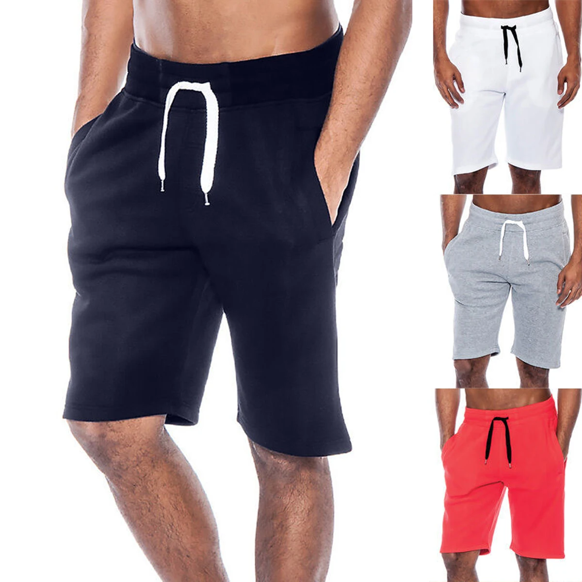 

Summer Men Casual Tech Fleece Shorts Gym Sport Jogger Sweat Beach Shorts