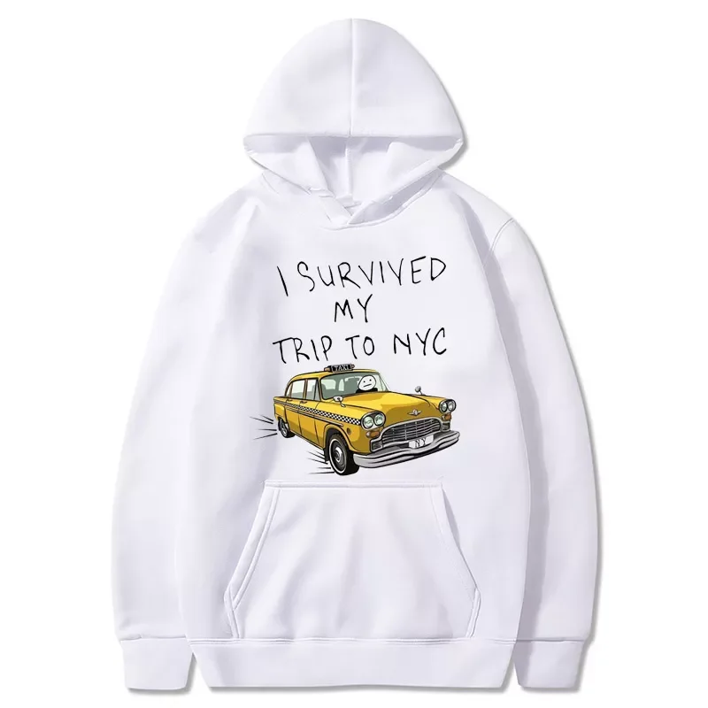 

NEW IN Survived My Trip To NYC Fleece Hoodies Tom Holland Same Style Sweatshirt Male Female Unisex Autumn Spring Hoody Pullover