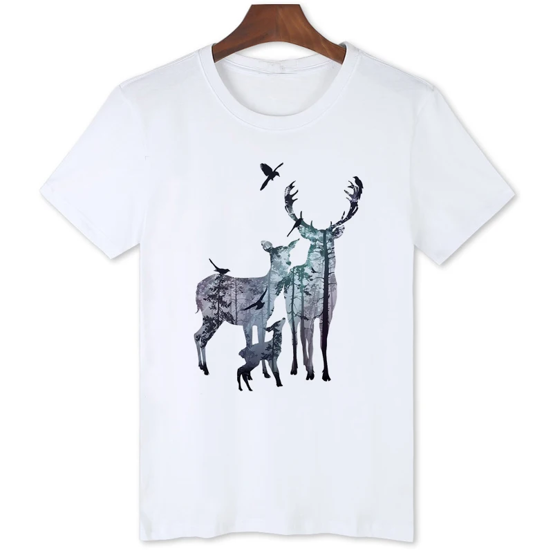 

Nature and Harmony Animal Print T-shirt Short Sleeve Tee Oversized Shirt Summer Cool Clothing t shirt for Men B0127