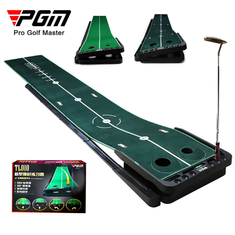 Pgm 3M Golf Putting Mat Golf Putting Trainer Indoor Adjustable Green Putting Carpet Practice Set Mini Golf Putting New