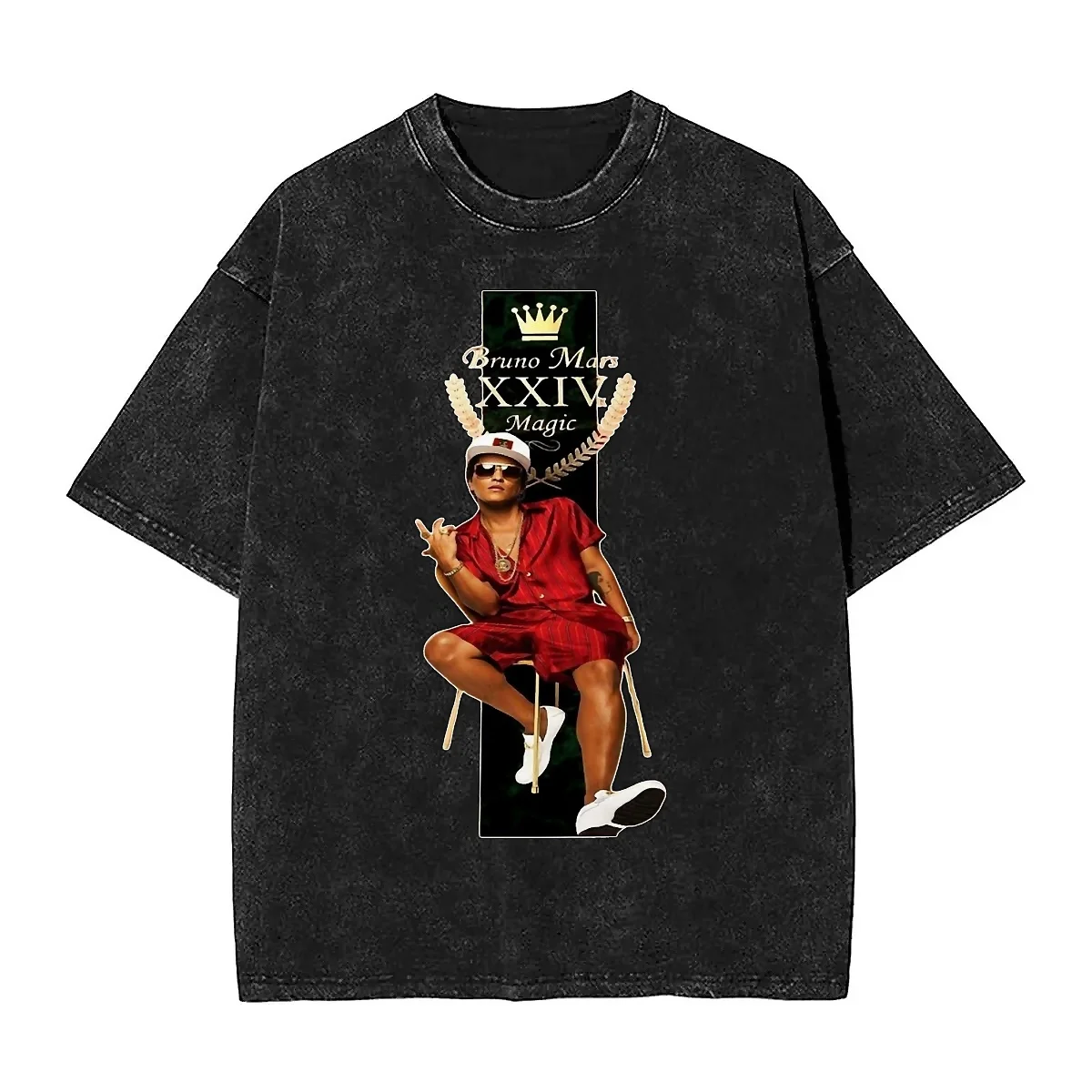 Футболка мужская оверсайз с круглым вырезом стильная повседневная рубашка в