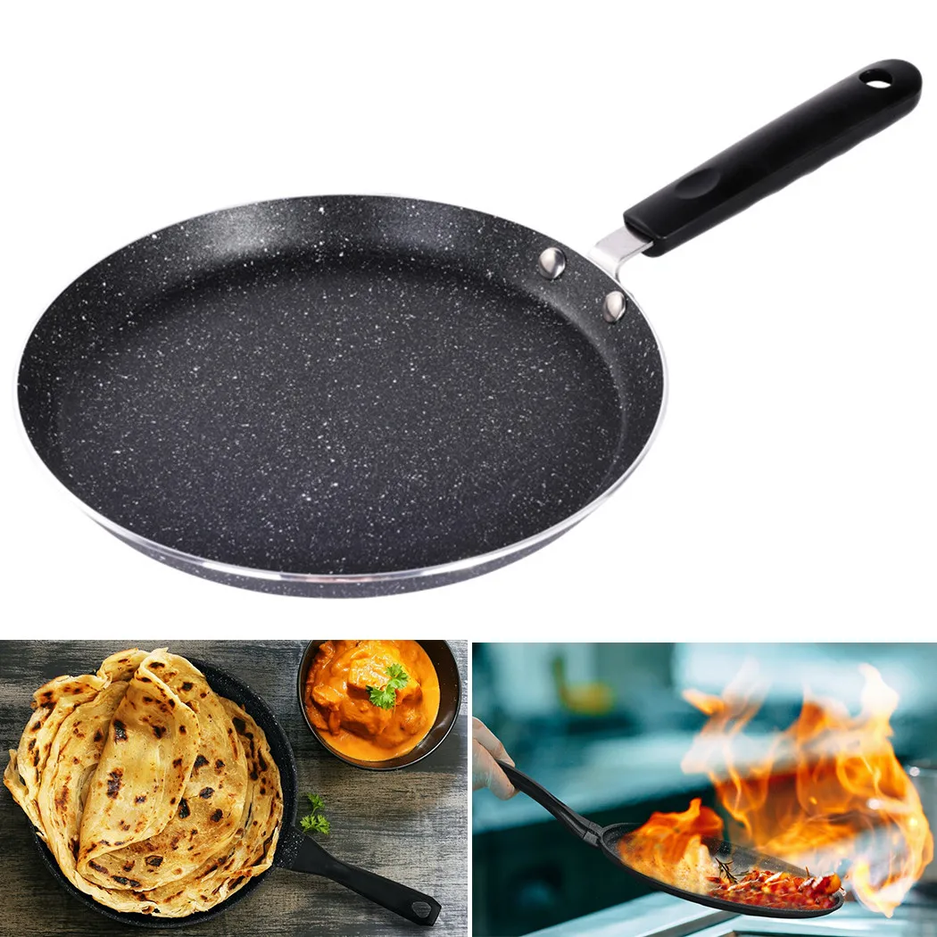 

Non Stick Frying Pan Aluminum Alloy Crepe Pan Pancake Egg Steak Frying Pot Pizza Panckae Pans With Handle Cooking Tool Cookware