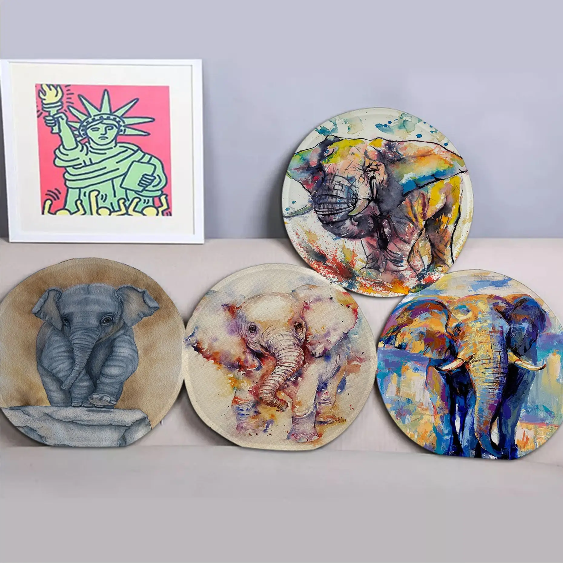 

Elephant Nordic Printing Plush Cushion Home Back Cushion Soft Comfortable 40x40cm Cushions Home Decor